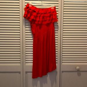 Ruffle one shoulder dress